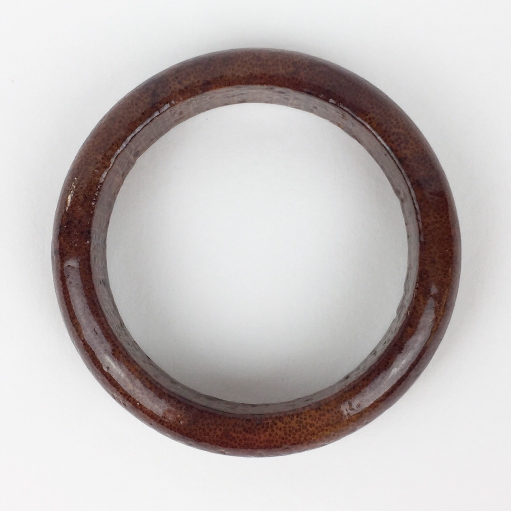 Vintage Classic Boho Wood Bangle Bracelet Euc